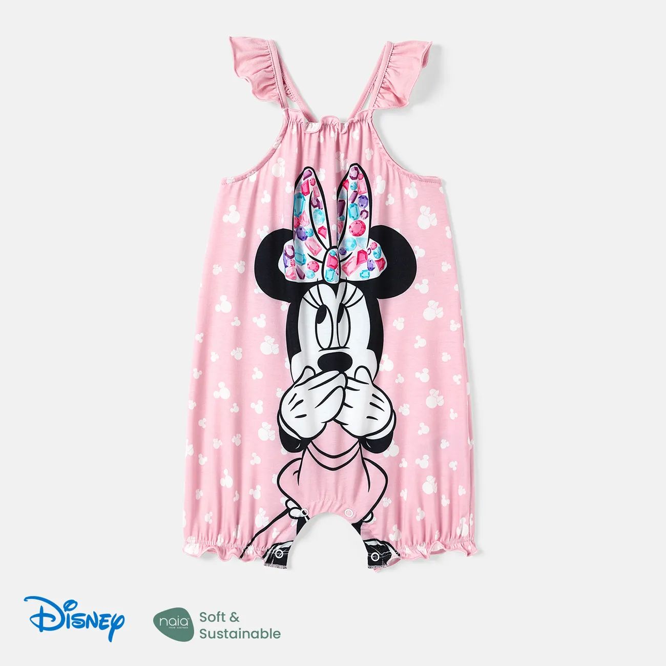Disney Mickey and Friends Mommy and Me Pink Flutter-sleeve Allover  Print Naia™ Dresses Only $1... | PatPat