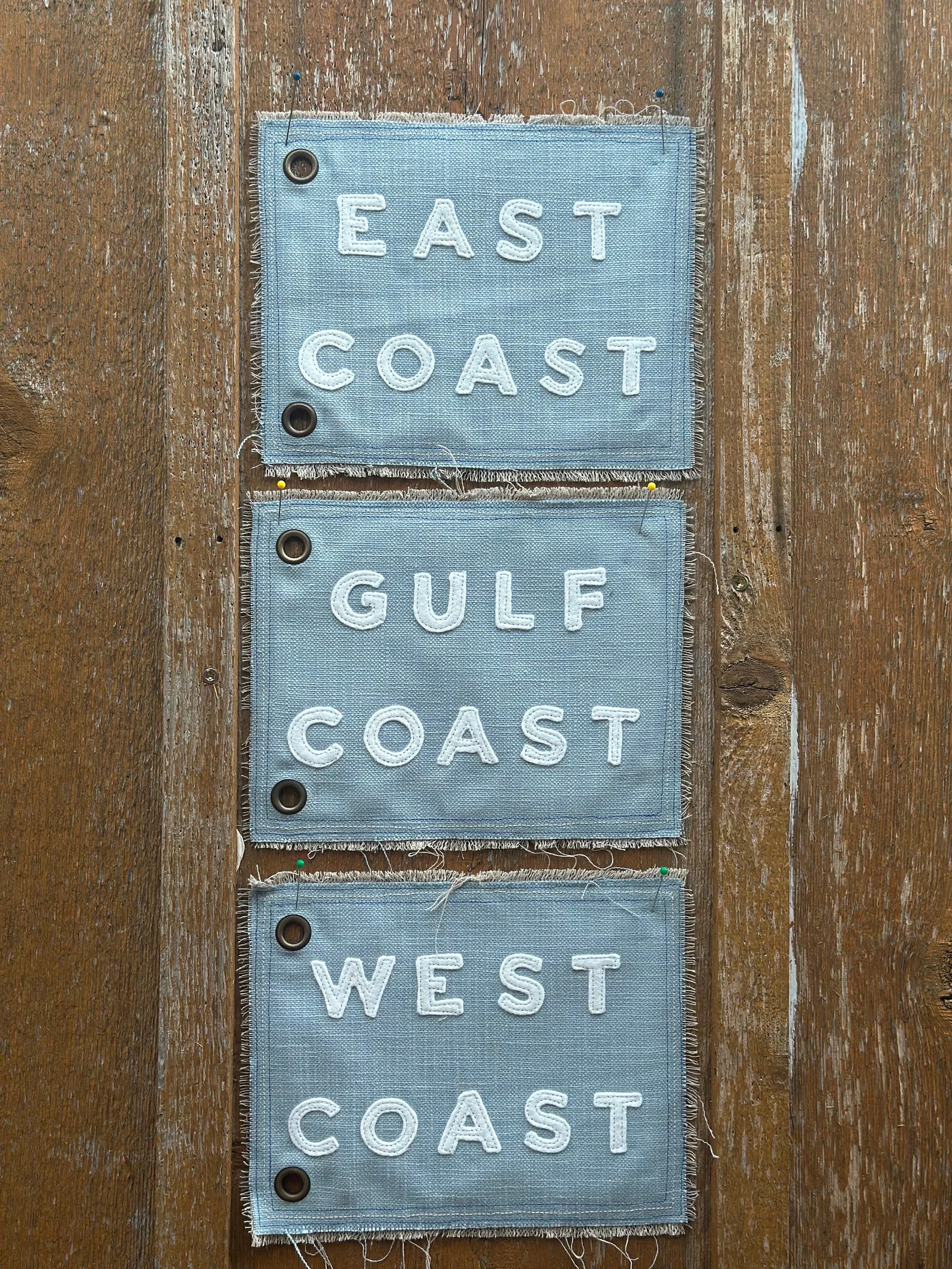 Vintage Inspired Smaller Mini Size Camp Flag East West Gulf Coast Upcycled Recycled Beach Flag Ca... | Etsy (US)