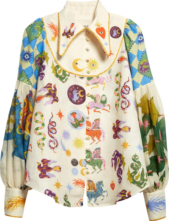 Lou Print Linen Shirt | Nordstrom