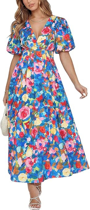 Sissyaki Women's Floral Maxi Dress 2026 Summer Spring Wedding Guest Dress | Amazon (US)