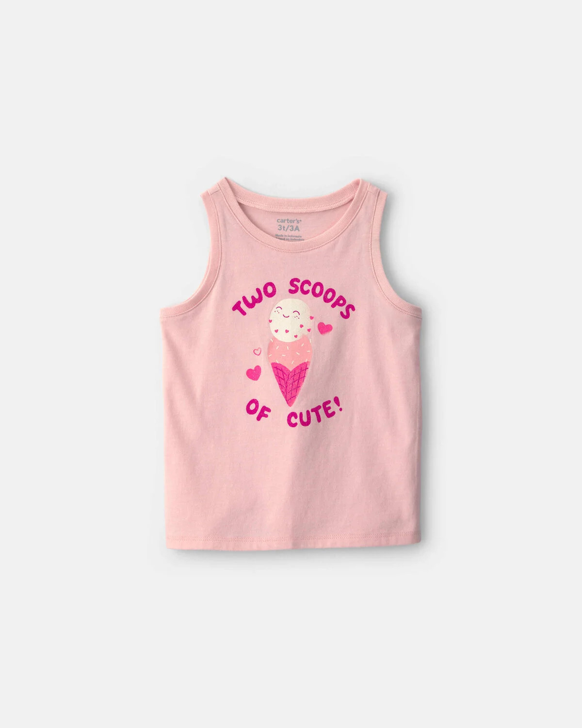 Toddler Girl Ice Cream Graphic Tank - Pink | Carter's | Carter's Inc