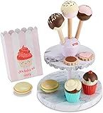 Fisher-Price Cake Pop Shop - 24-Piece Pretend Dessert Bakery Play Set with Real Wood for Preschooler | Amazon (US)