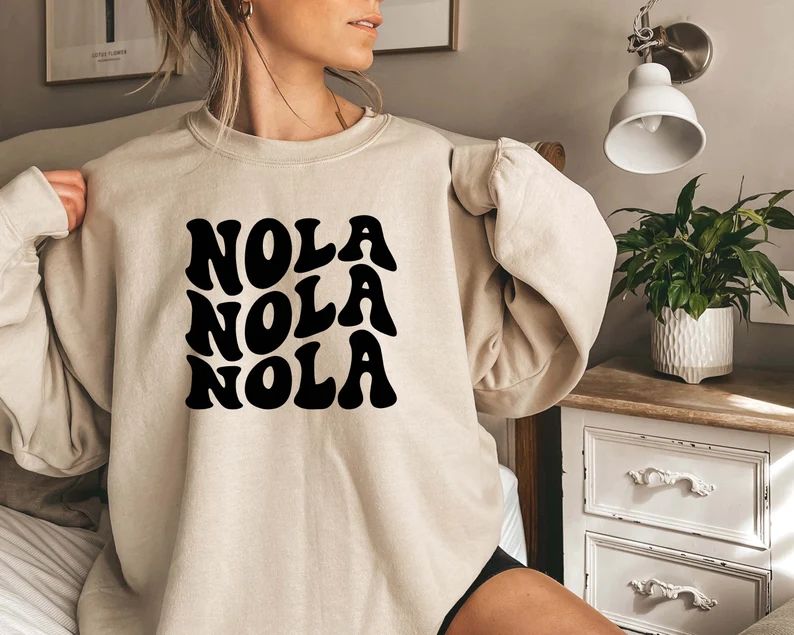 NOLA Sweatshirt, Nola Squad Sweatshirt, Mardi Gras Sweatshirt, New Orleans Louisiana , Women Shir... | Etsy (US)