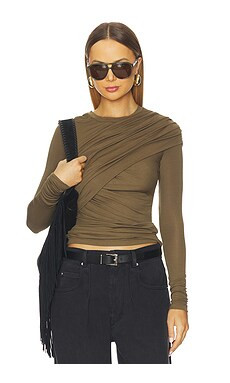 Isabel Marant Etoile Dressi Top in Khaki from Revolve.com | Revolve Clothing (Global)