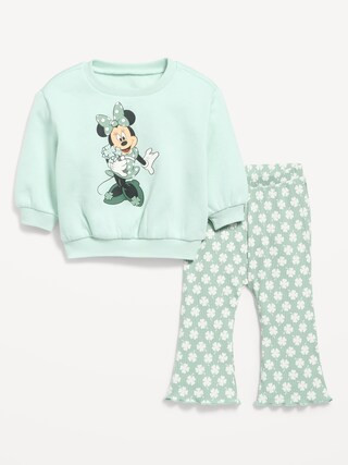 Disney© Minnie Mouse Graphic Sweatshirt and Flare Leggings Set for Baby | Old Navy (US)