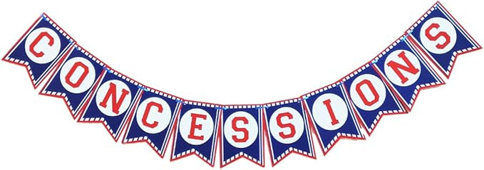 Concessions Baseball banner Concessions Banner Concession Sign Baseball Decor Baseball Happy Birt... | Amazon (US)