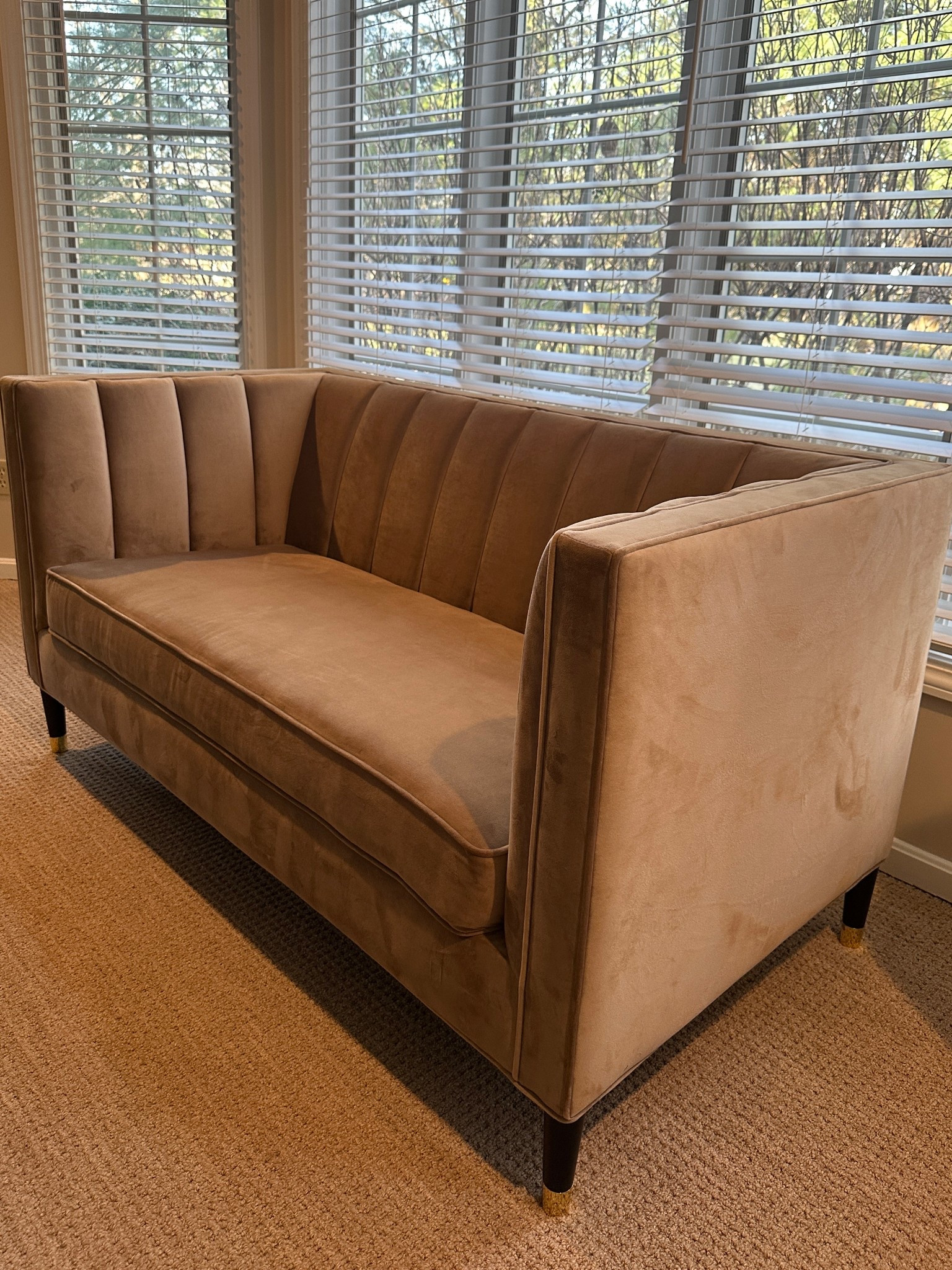 The cutest little loveseat that ever did live! Amazing quality, super soft, and the perfect neutral color! #loveseat #furniture #littlecouch #home

#LTKHome