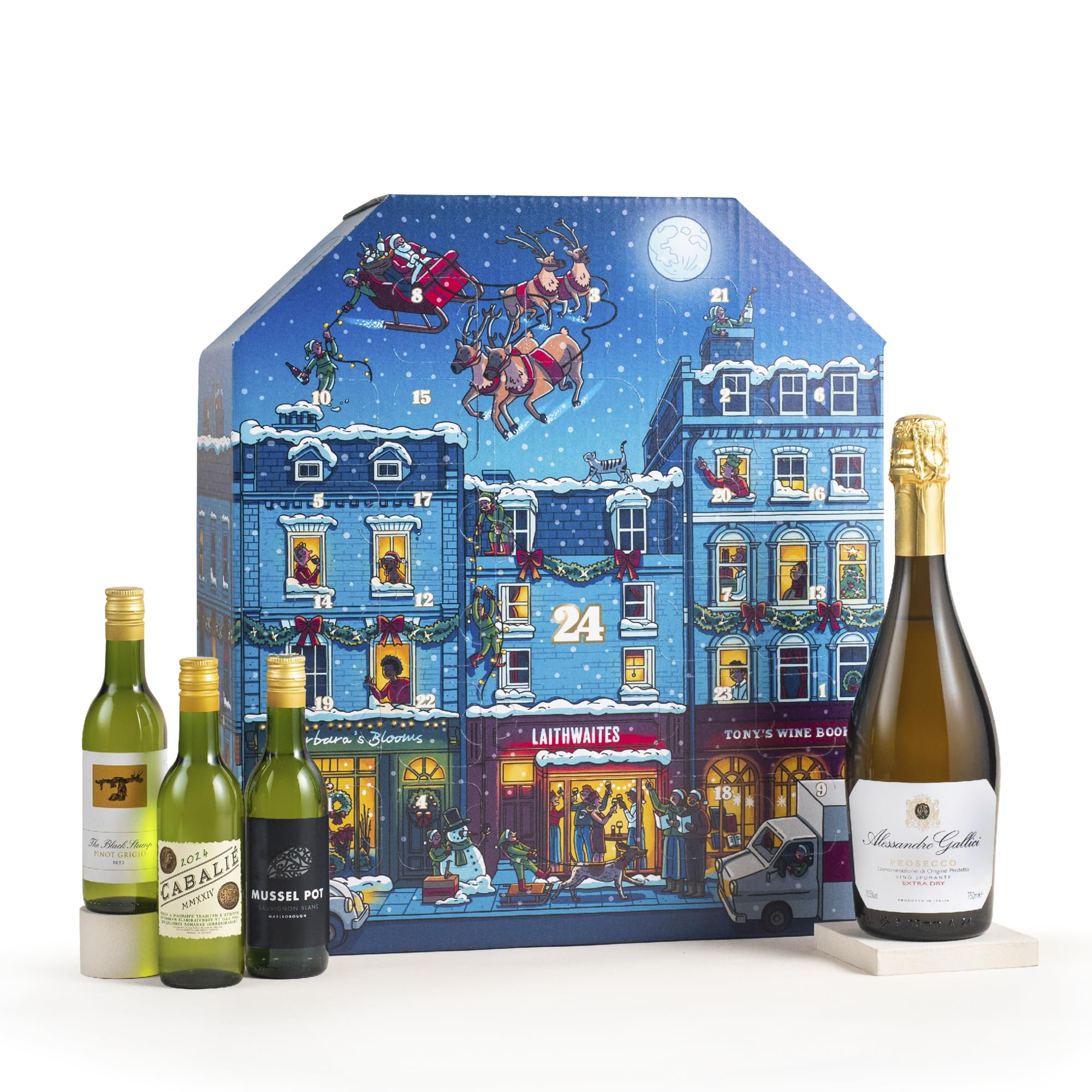 Laithwaites White Wine Advent Calendar for Christmas - 24 Mini Bottles (187ml) incl. Prosecco - M... | Amazon (UK)