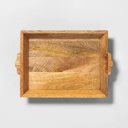 Rectangle Carved Wood Tray - Hearth & Hand™ with Magnolia | Target