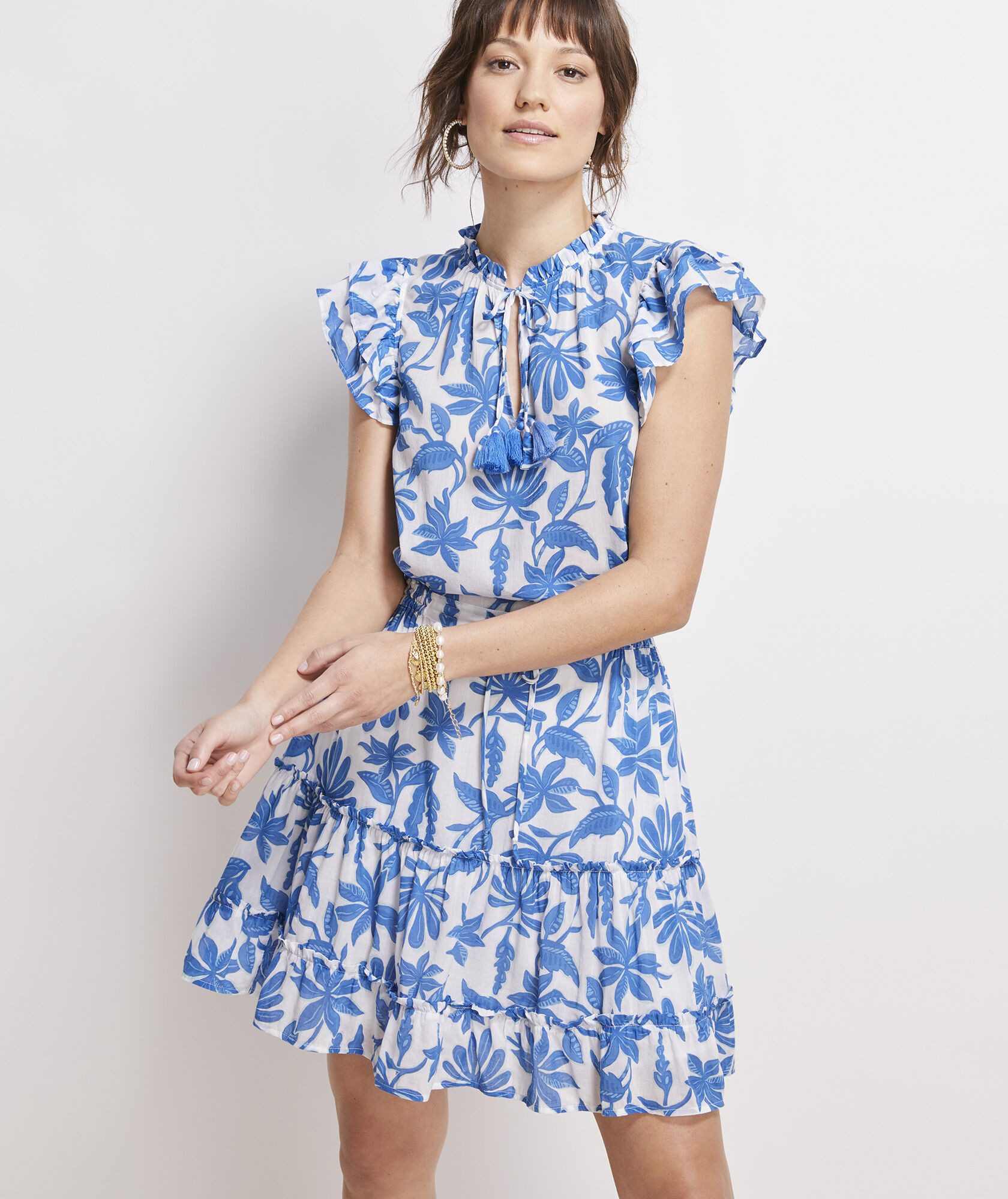 Floral Smocked Waist Dress | vineyard vines