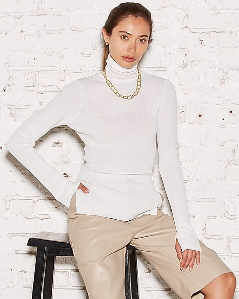 CRESCENT Alina Turtleneck Knit Tee | Express