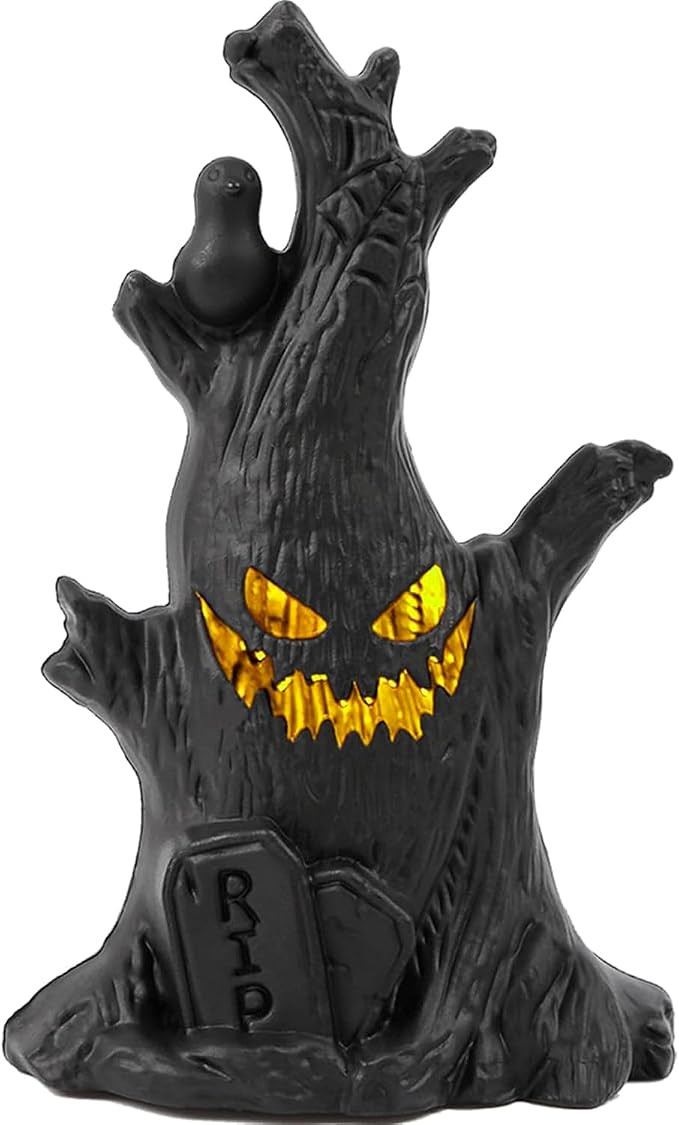 Halloween Tree, Scary Halloween Decorations Night Light, Fall Tiered Tray Decor Tree Lights Indoo... | Amazon (US)