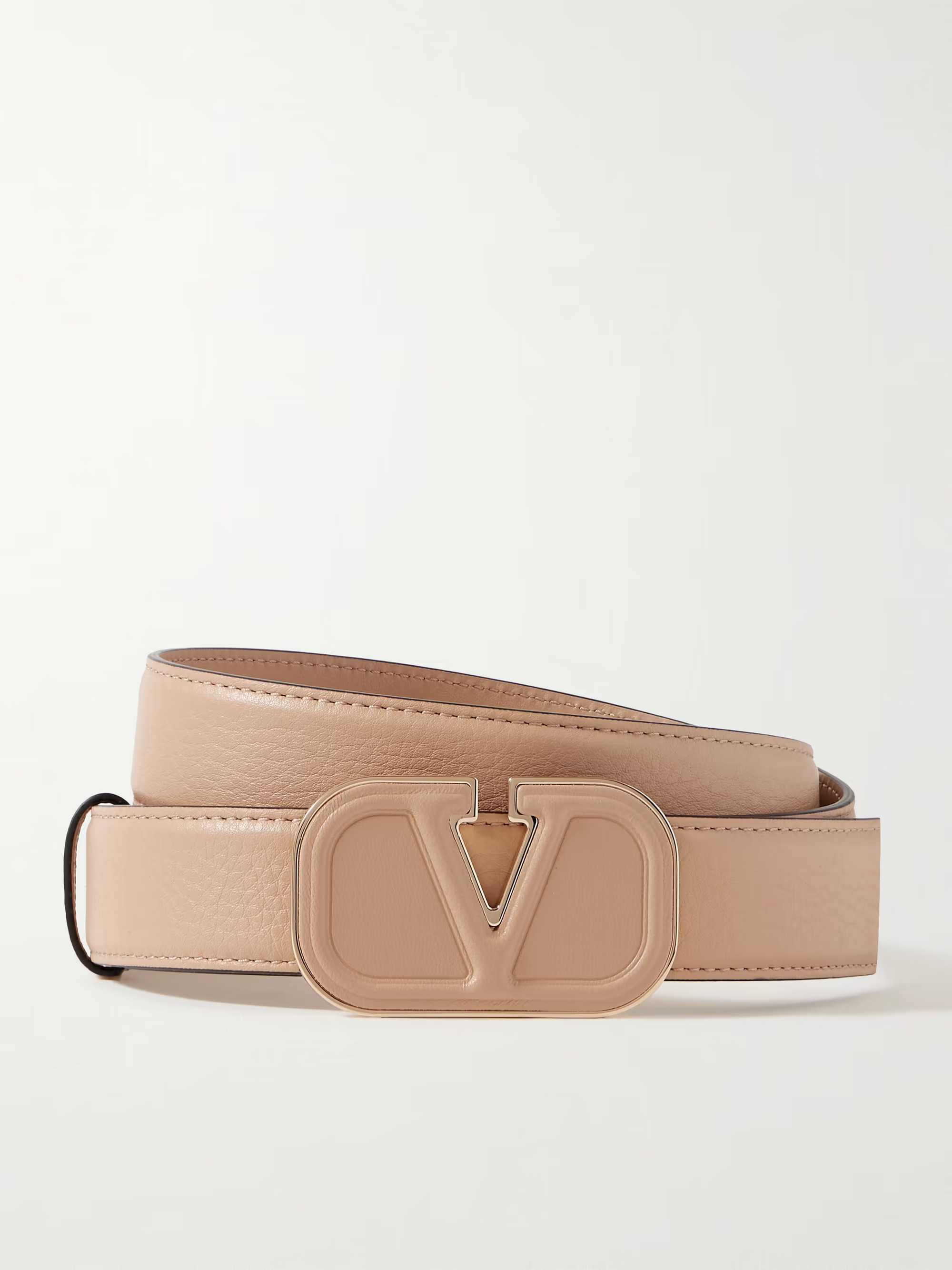 VLOGO textured-leather belt | NET-A-PORTER (US)