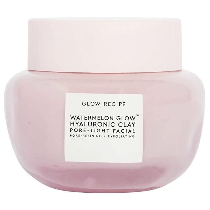 Glow Recipe Watermelon Glow Hyaluronic Clay Pore-Tight Facial - Gentle Exfoliating Clay Face Mask... | Amazon (US)
