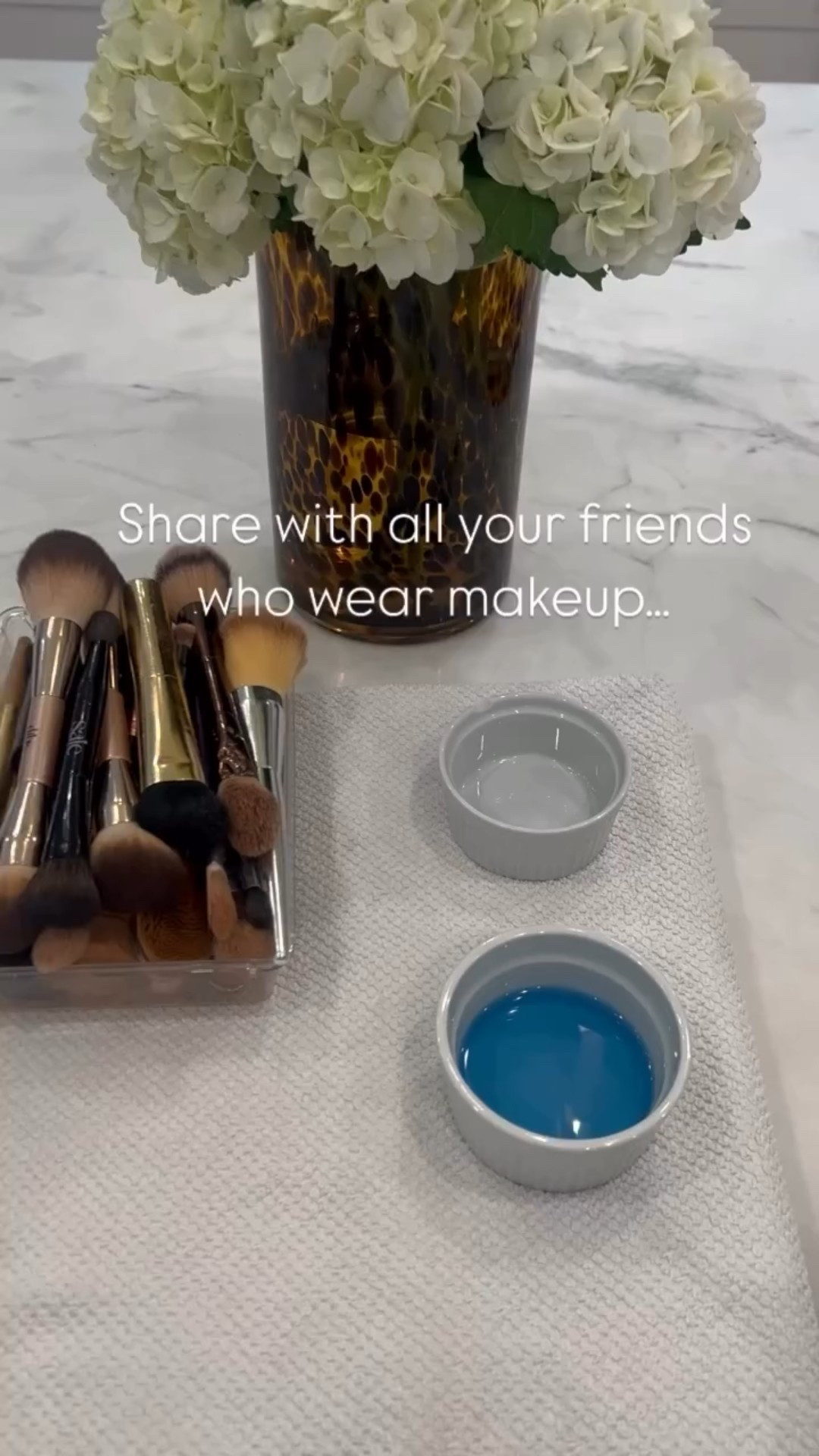 A celebrity makeup artist did my makeup at fashion week - years ago - and shared this with me. I couldn’t believe my eyes and I’ve been using it ever since. It is the best makeup brush cleaner - ever.

(FB)