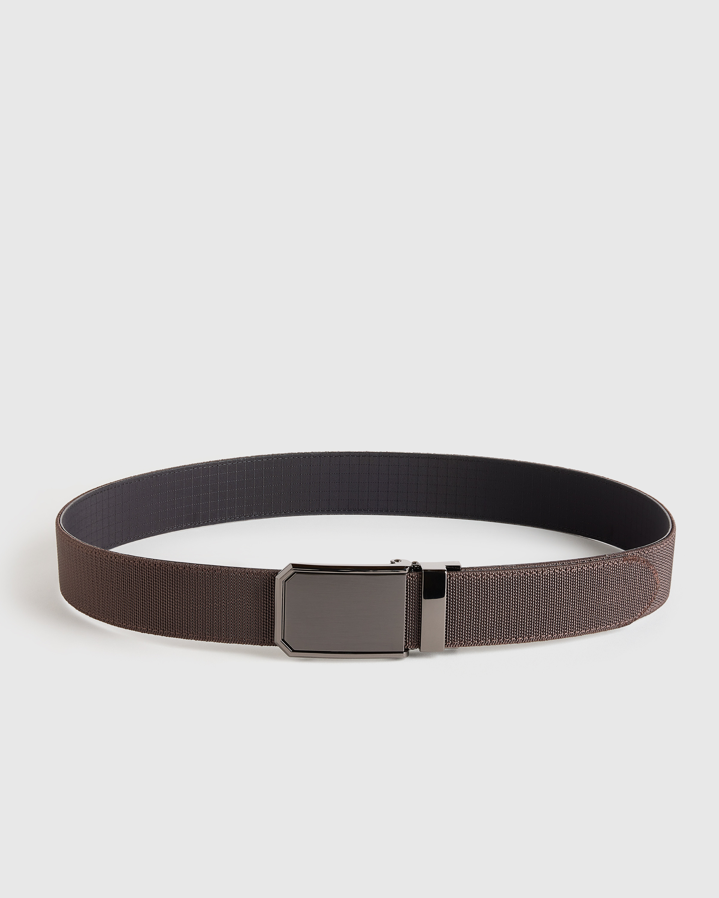 Quince | Men's Axel Utility Webbing Ratchet Belt in Brunette, Size 38-42, Nylon | Quince