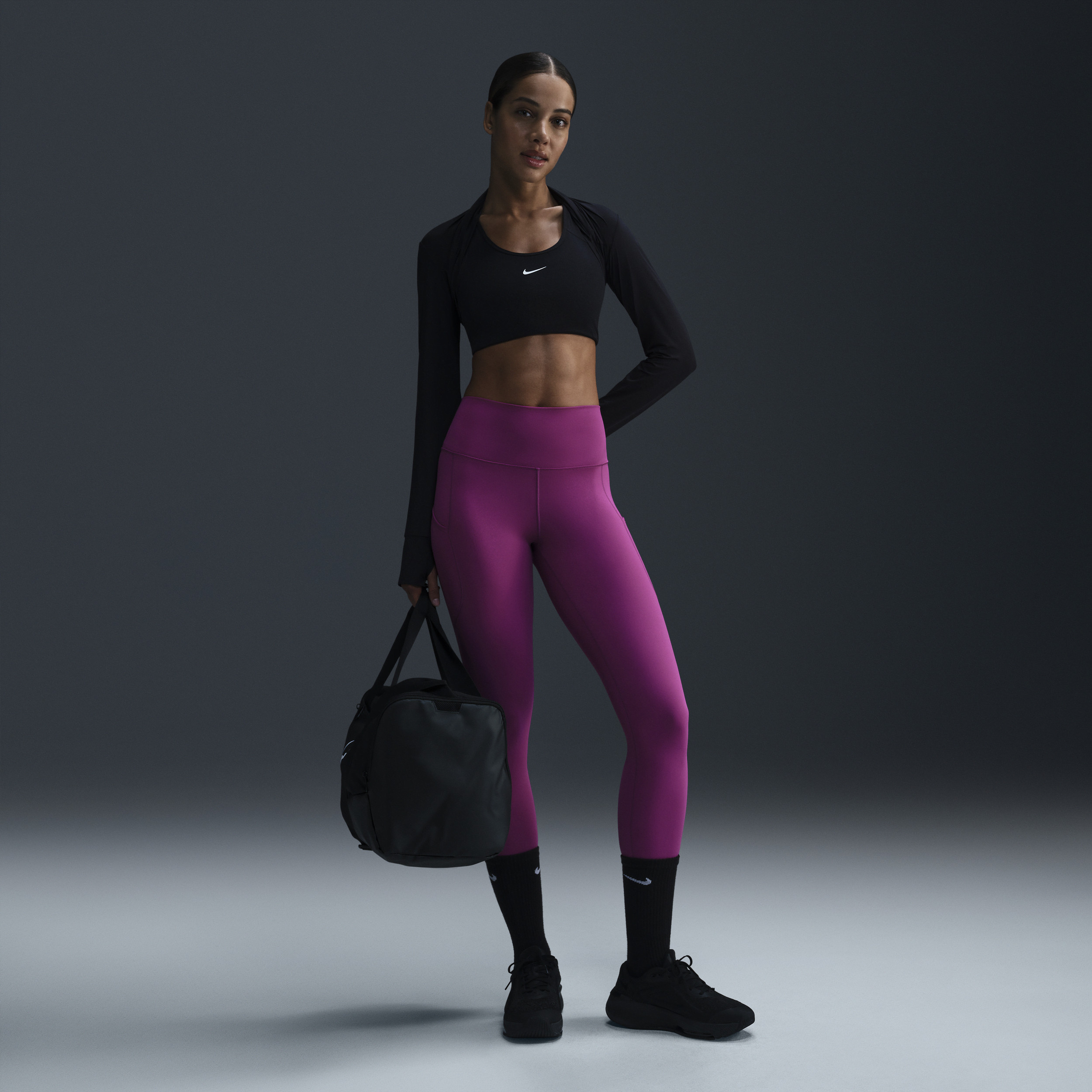 Nike Women's One High-Waisted 7/8 Leggings with Pockets in Purple | FN3241-518 | Nike (US)