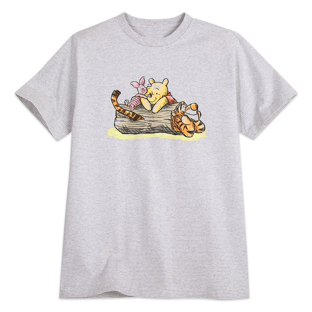 Winnie the Pooh and Pals Striped T-Shirt for Adults | Disney Store