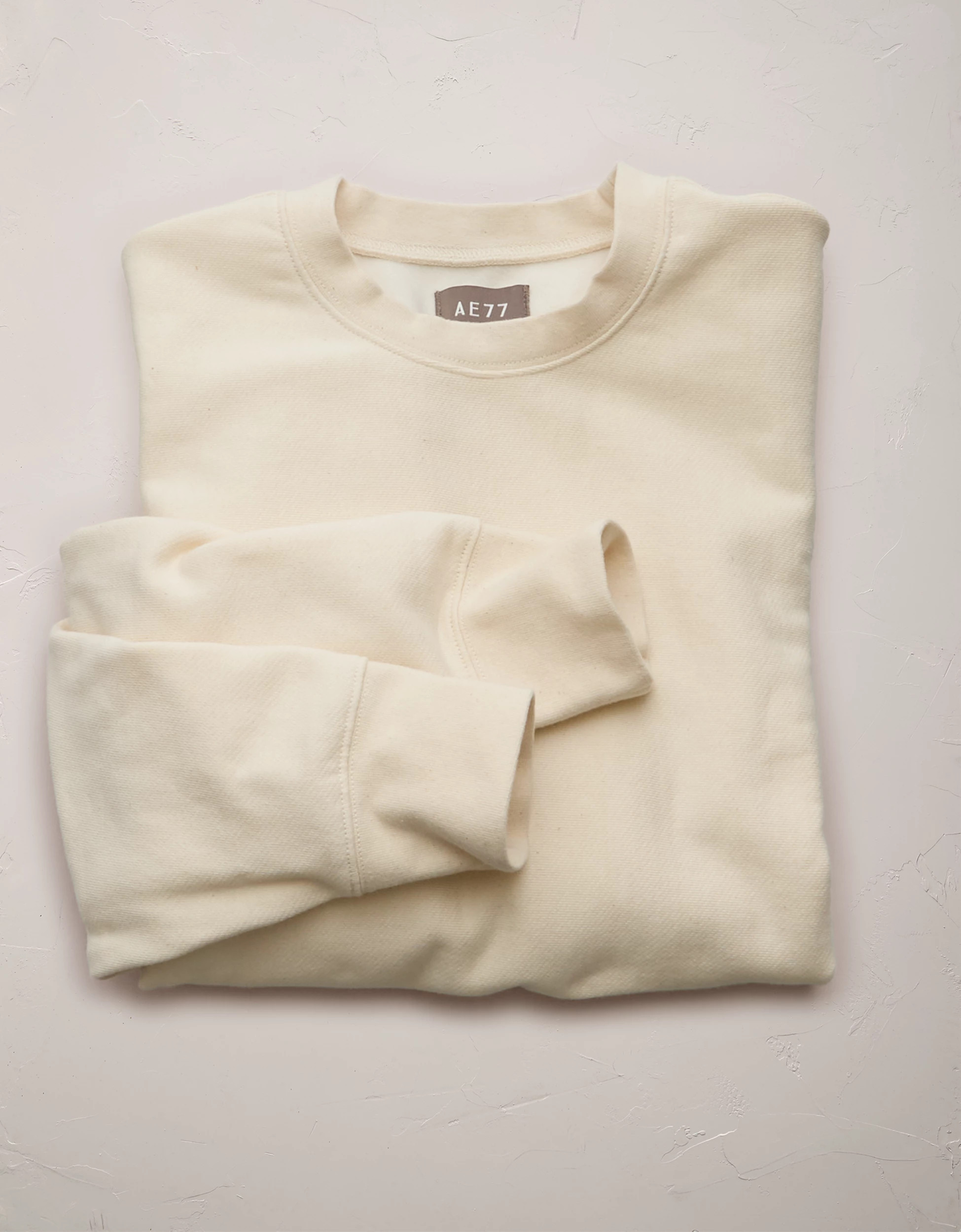 AE77 Premium Fleece Cropped Crew Neck Sweatshirt | American Eagle Outfitters (US & CA)