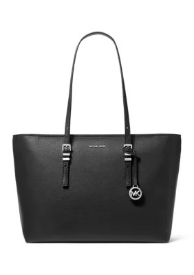 MICHAEL Michael Kors Quinn Large Pebbled Leather Tote Bag | Belk
