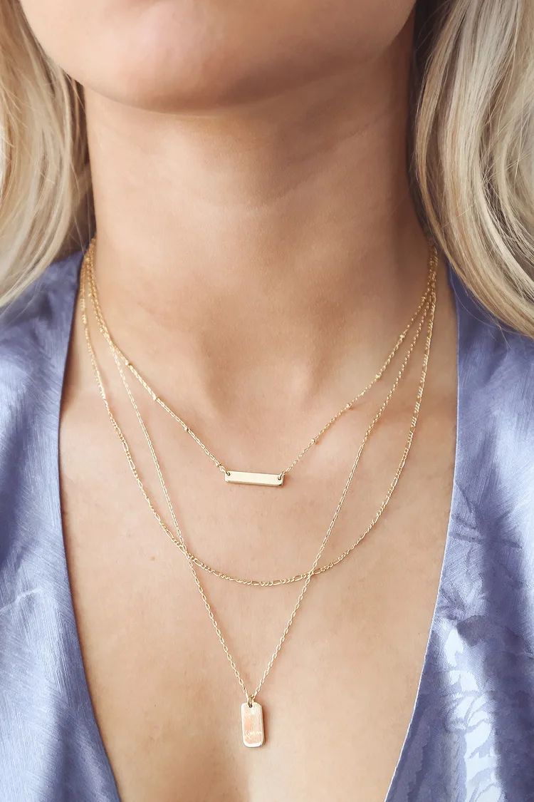Power of Three 14KT Gold Layered Necklace | Lulus (US)