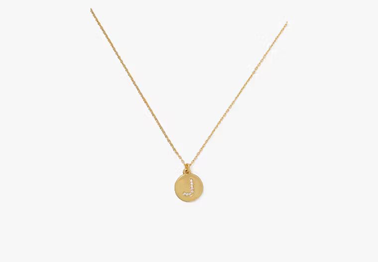 Pave Initial Mini Pendant Necklace | Kate Spade Outlet