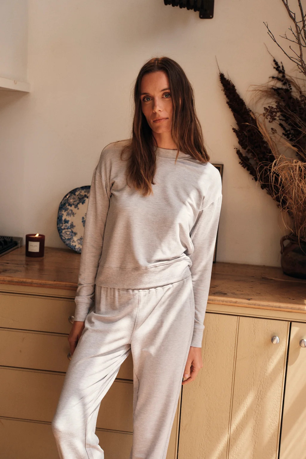 Relax Jogger Set in Heather Gray | Lake Pajamas
