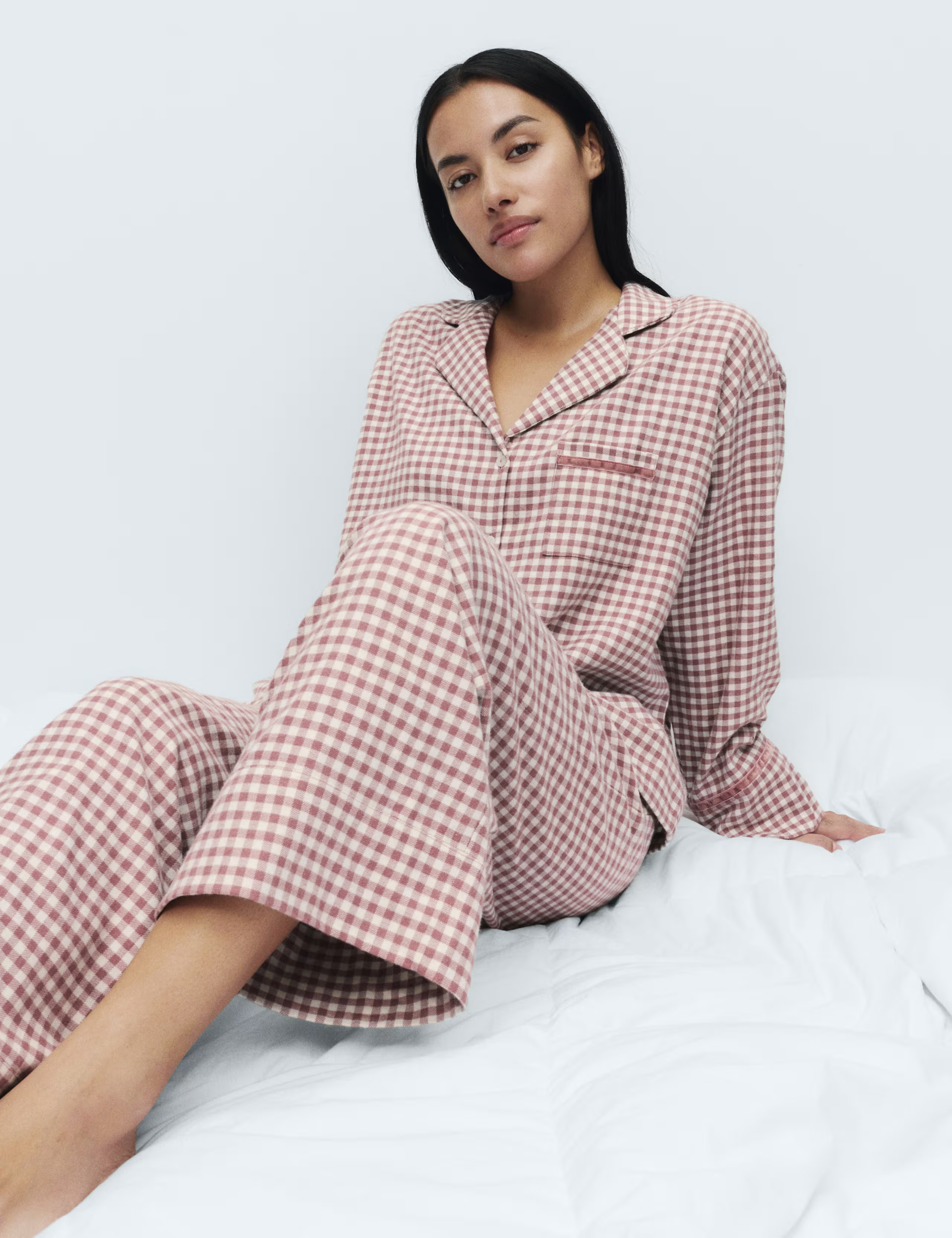 Flannel Gingham Pyjama Bottoms | M&S | M&S | Marks & Spencer (UK)