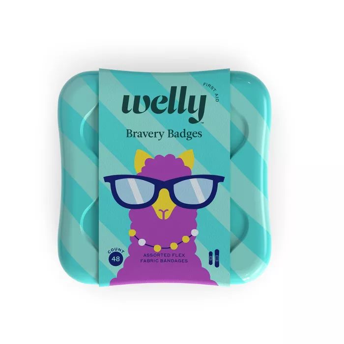 Welly Assorted Kids - Peculiar Pets Llama, Narwhal, Sloth -  Adhesive Bandages - 48ct | Target