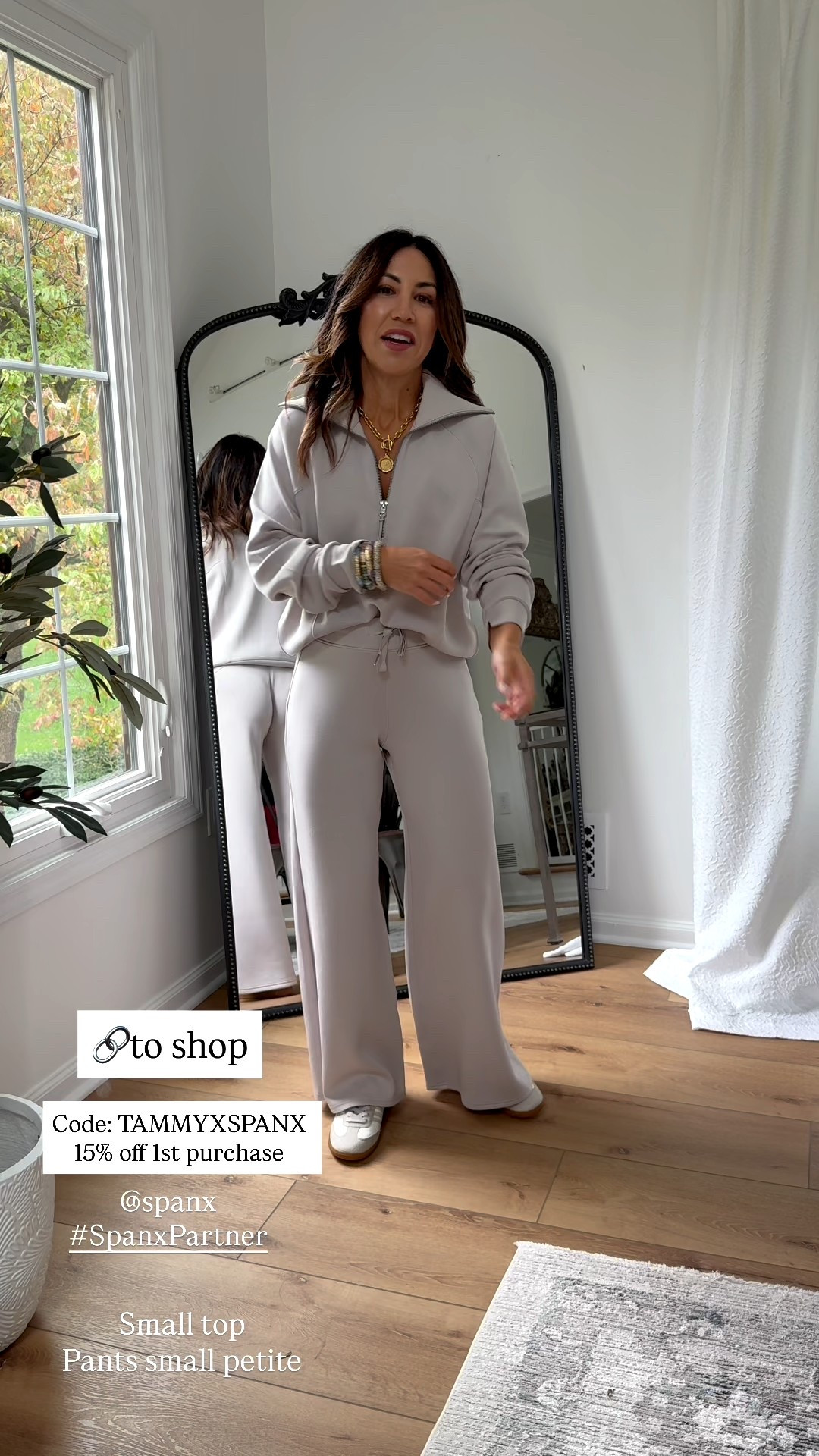 @spanx #spanxpartner small petite pants. Small top. Code TAMMYXSPANX for 15% off and free shipping on first time orders.

#LTKSaleAlert #LTKPetite #LTKOver40