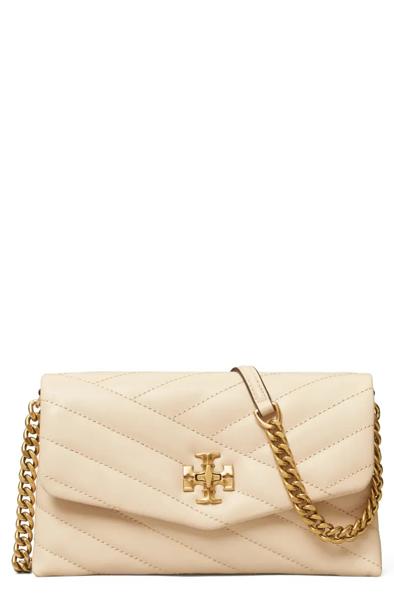 Kira Chevron Quilted Leather Wallet on a Chain | Nordstrom