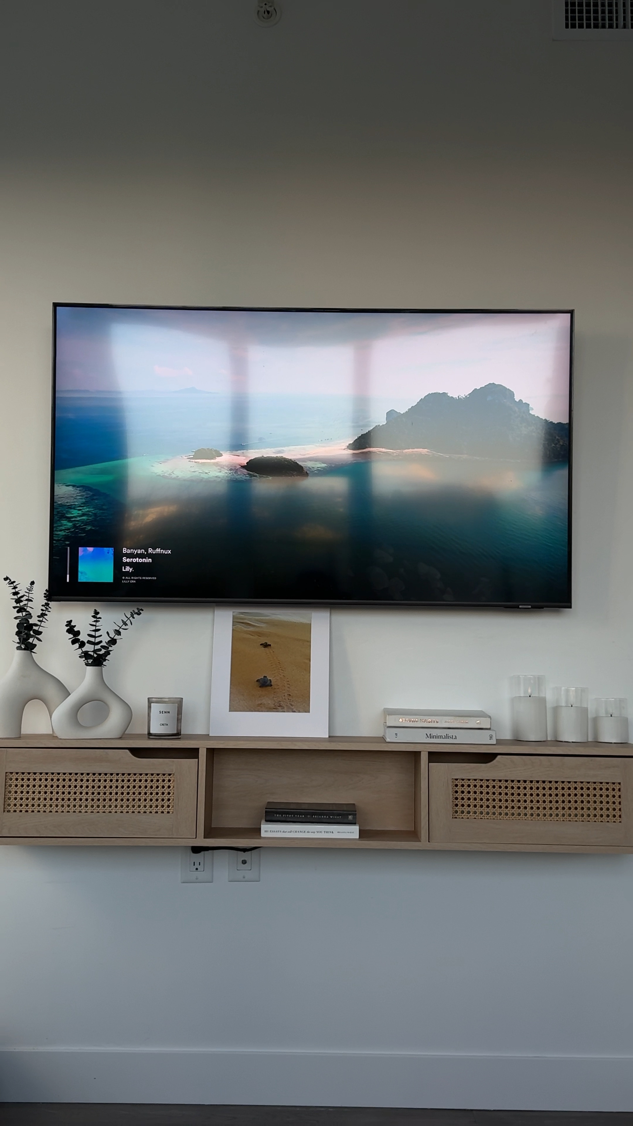 Floating shelf project is finally complete! 

#LTKsalealert #LTKhome