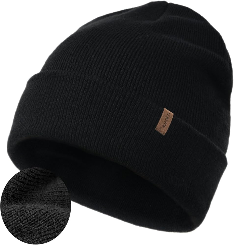 FURTALK Beanie for Men Women Cuffed Thick Knitted Unisex Winter Hat Beanies Skull Cap | Amazon (US)