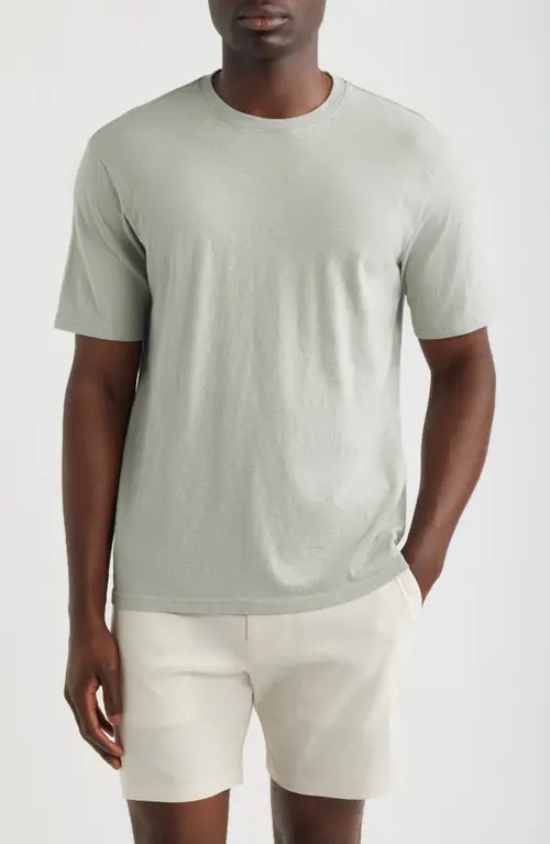 Nordstrom Slub Cotton Crewneck T-Shirt in Grey Green at Nordstrom, Size X-Large | Nordstrom