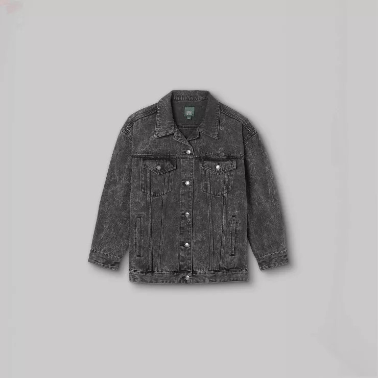 Women's Oversized Denim Trucker Jacket - Wild Fable™ | Target