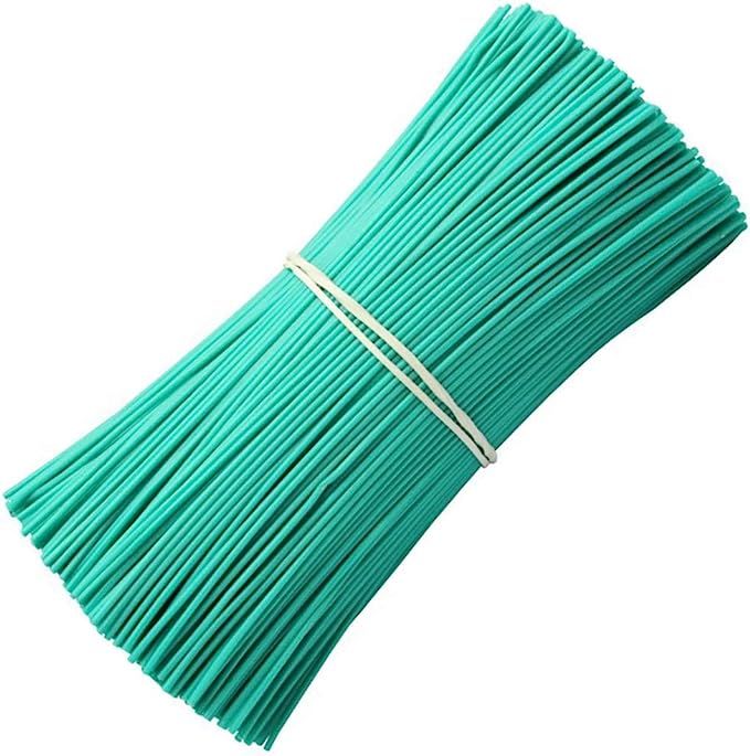 Green Twist Ties for Plant 1000 Piece 4 Inch Flat Plastic Covered Metallic Twist Ties Green Garde... | Amazon (US)