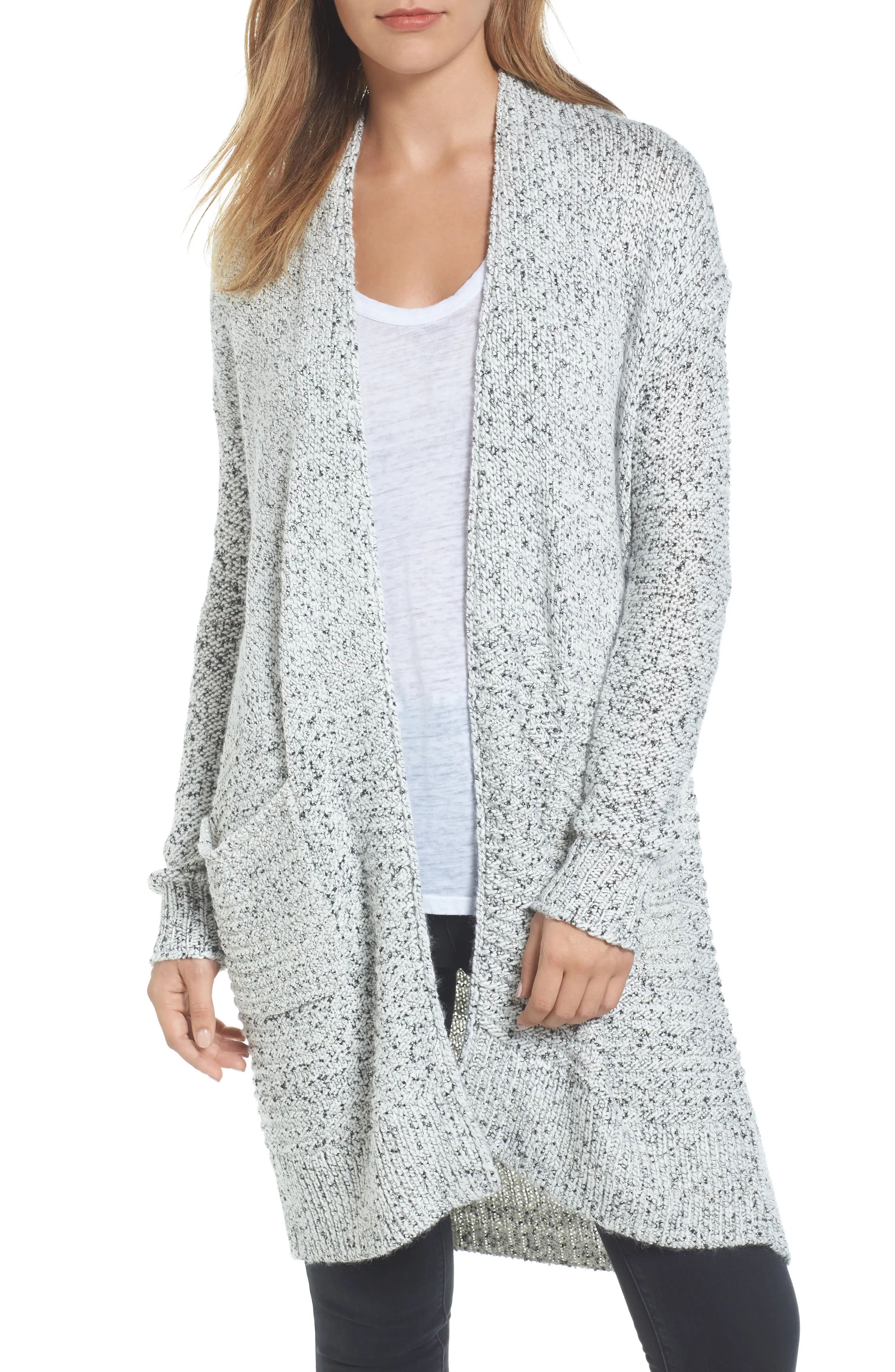 Caslon® Mixed Stitch Long Cardigan (Regular & Petite) | Nordstrom