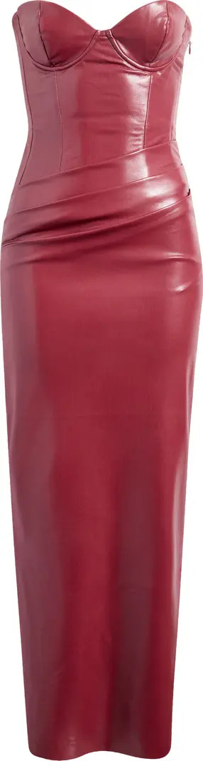 HOUSE OF CB Juliana Corset Faux Leather Gown | Nordstrom | Nordstrom