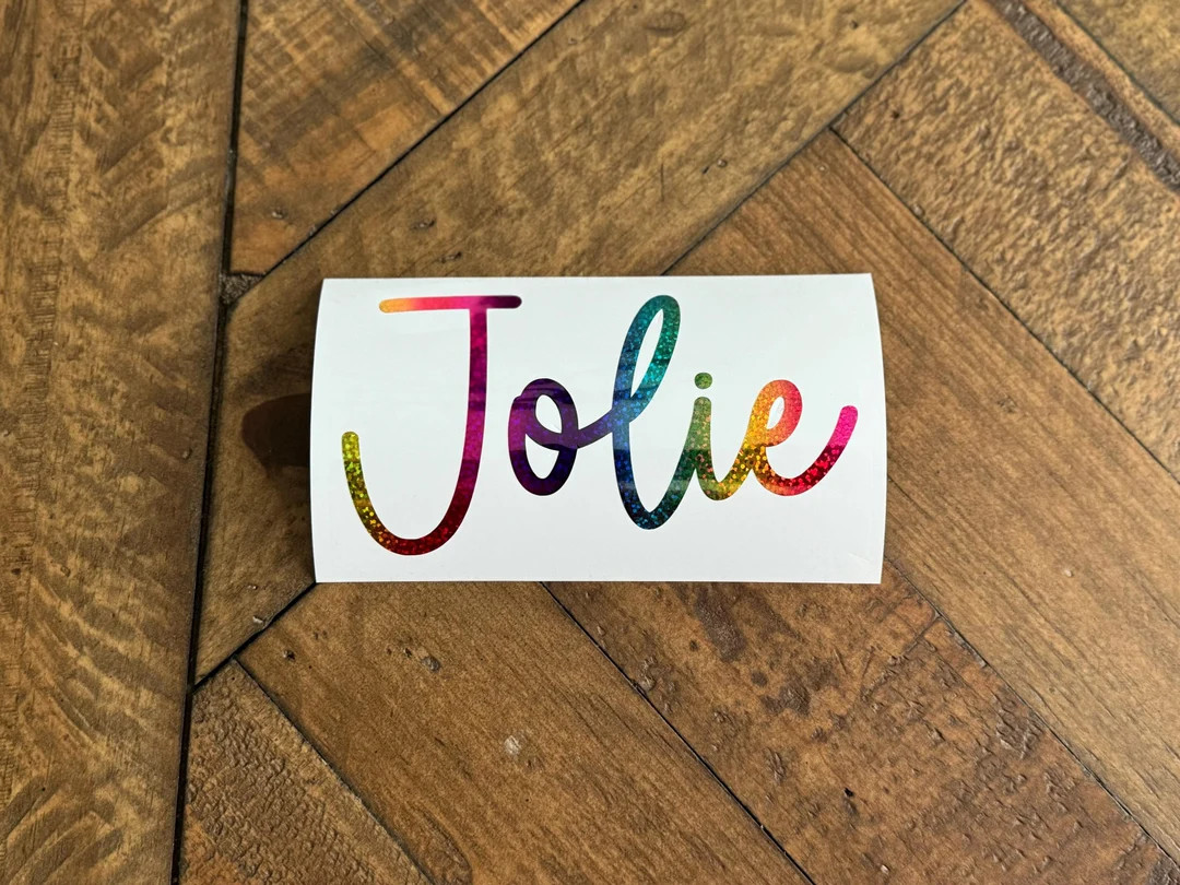 Holographic Name Vinyl Decal: Personalized Car, Laptop, Tumbler Sticker (SK) - Etsy | Etsy (US)