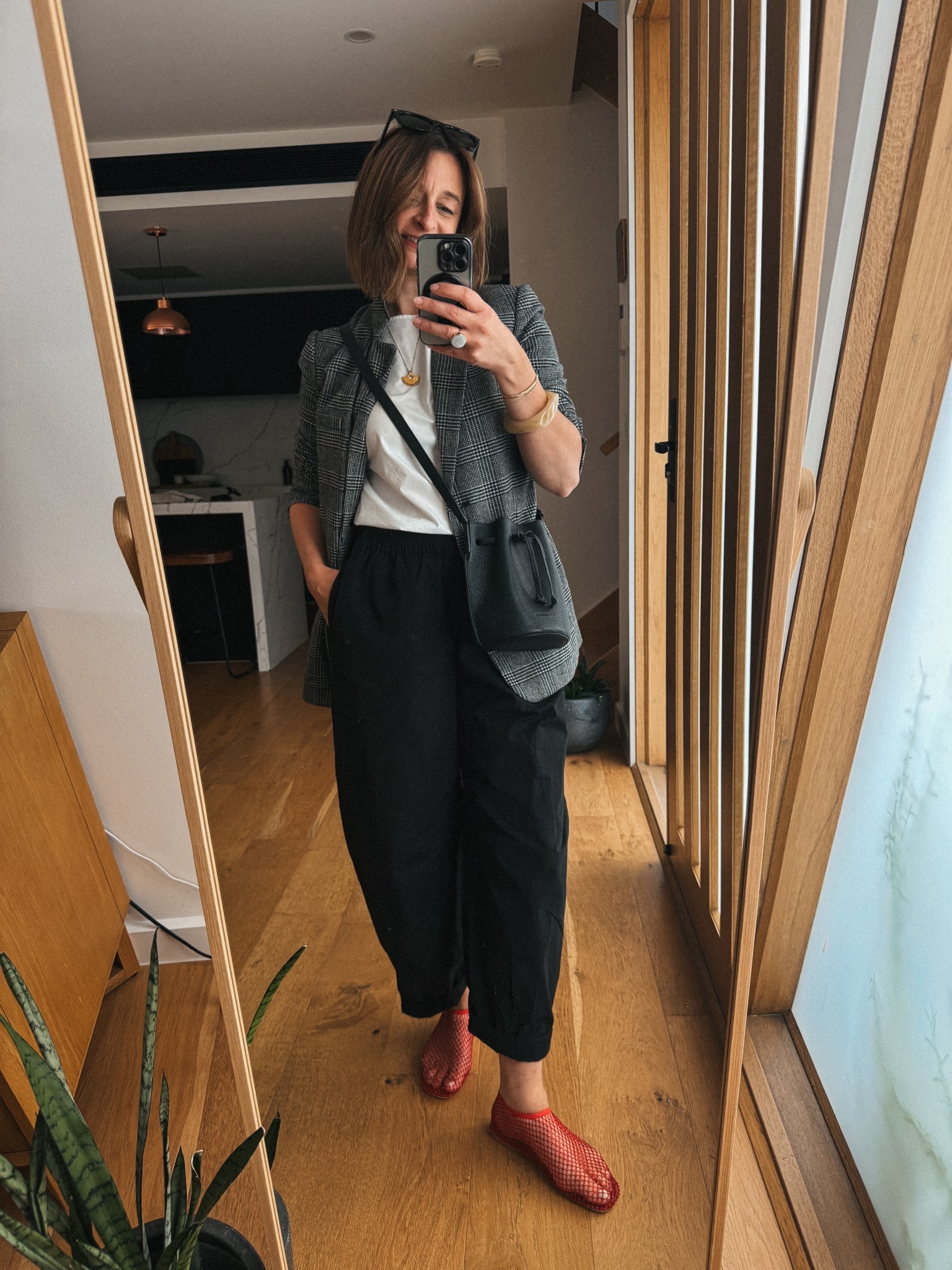 Shoes - Mollini. Reaffirm Red Jewel Mesh Flat Shoes. Tts
Pants - Assembly Label. Wearing my usual size 8 
Top - Assembly Label. Wearing 8 
Blazer - Everlane. (Old) wearing a small  

#LTKsummer #LTKnewzealand #LTKaustralia