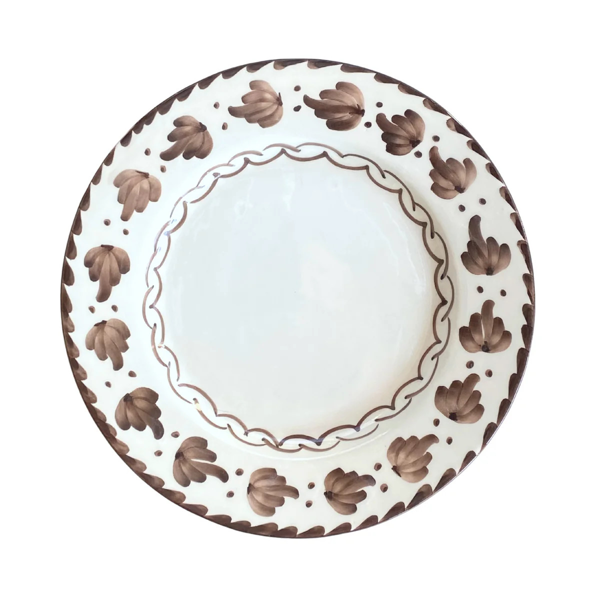 Hojas Dinner Plate, Brown | Hammett