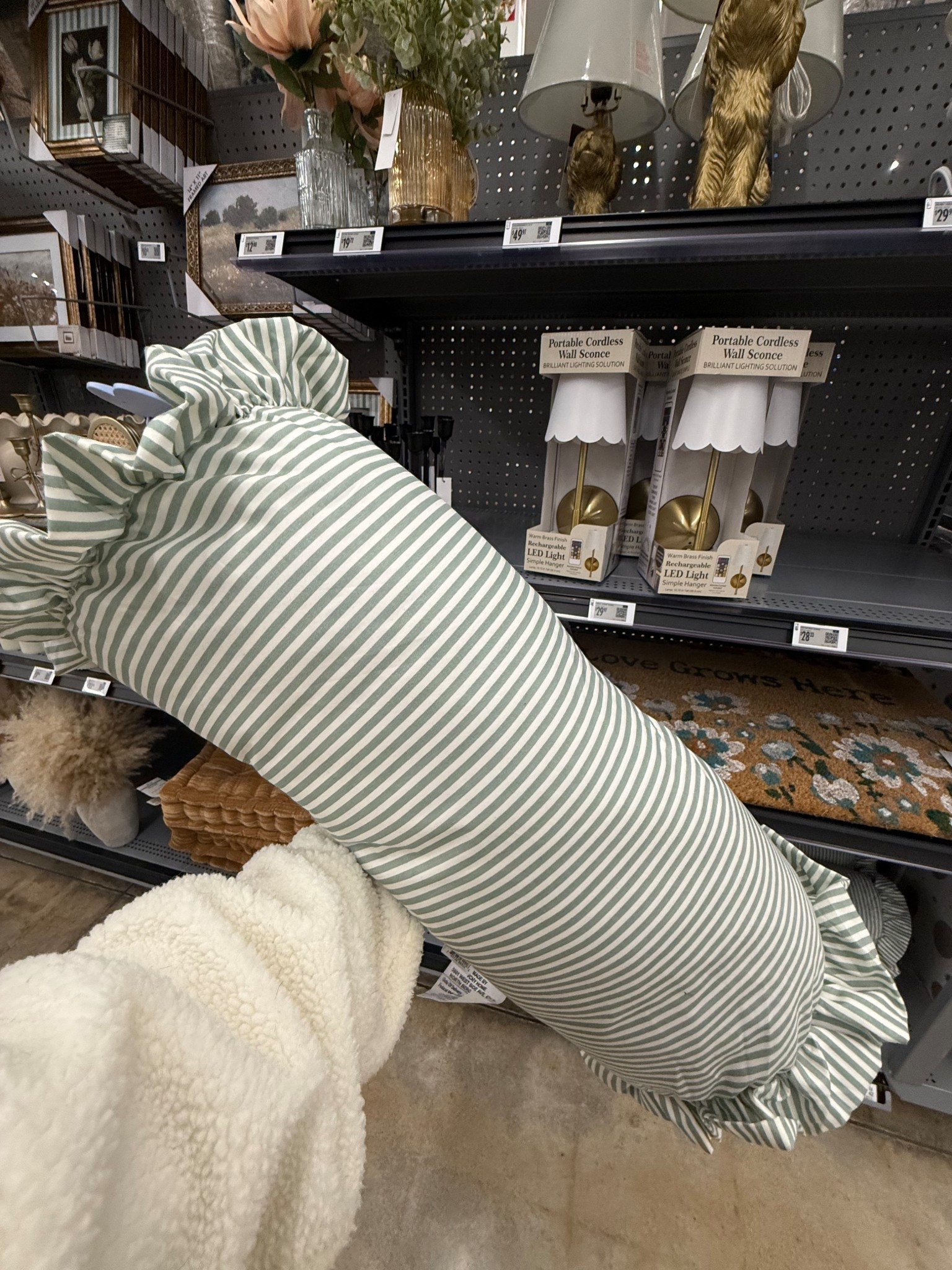 I did not expect to find THIS at Walmart for $9 😭🌿

The soft sage teal ish stripe. It feels like something you’d find in a little countryside cottage, not the home aisle.

If you love cozy, vintage-inspired, spring cottage decor… this is such an easy little refresh. I’m picturing it layered on a bed, tossed on a bench, or styled in a window seat 

Nine dollars. Run.🏃🏼‍♀️ 

#LTKHome
#WalmartFind
#SpringHome
#CottageStyle
#Cottagecore
#CozyHome
#HomeDecorFinds
#AffordableDecor
#SageGreen
#VintageInspired
#NeutralHome
#LayeredHome
#SpringRefresh
#BudgetFriendly
#CottageVibes
