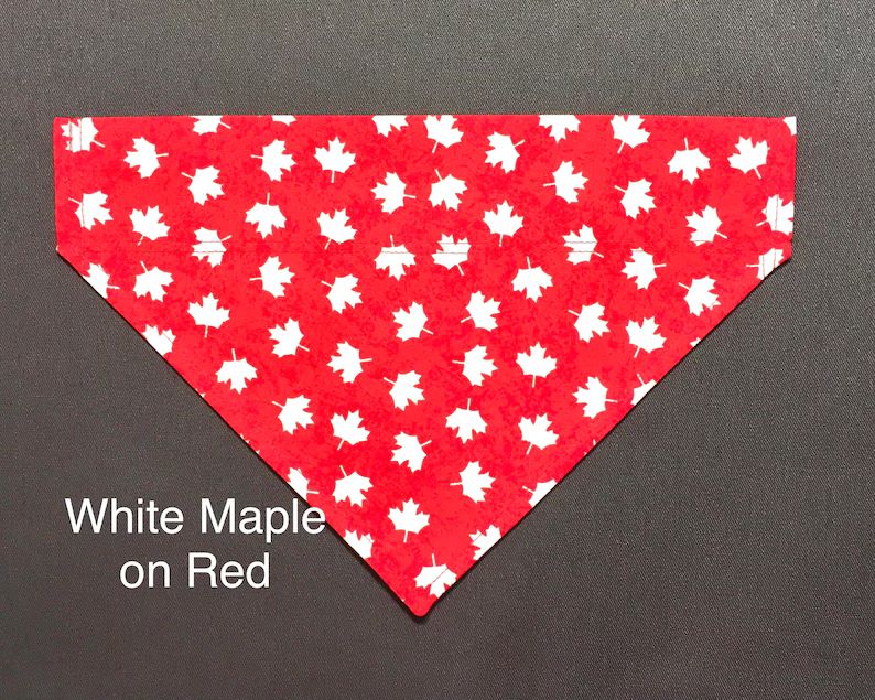 Celebrations, Canada Day Dog Bandana, Slide Over the collar Dog Scarf, Canada Day Pet Gear, Maple... | Etsy (CAD)