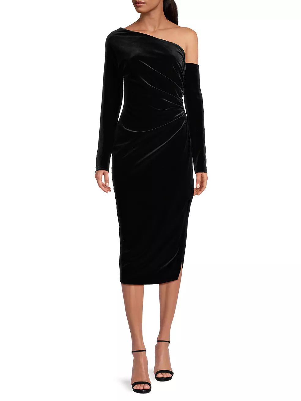 Social Occasion Asymmetric Velvet Cocktail Dress | Saks Fifth Avenue