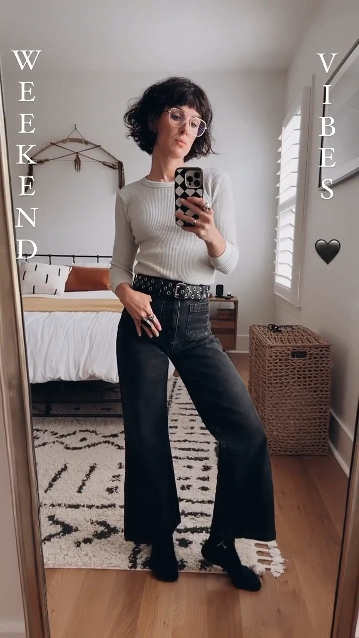 Casual outfit idea - flare jeans - fall outfit - rock and roll style

#ltkstyle #ltkover30 #ltkwomen #ltkfashion #fallfashion #falloutfit