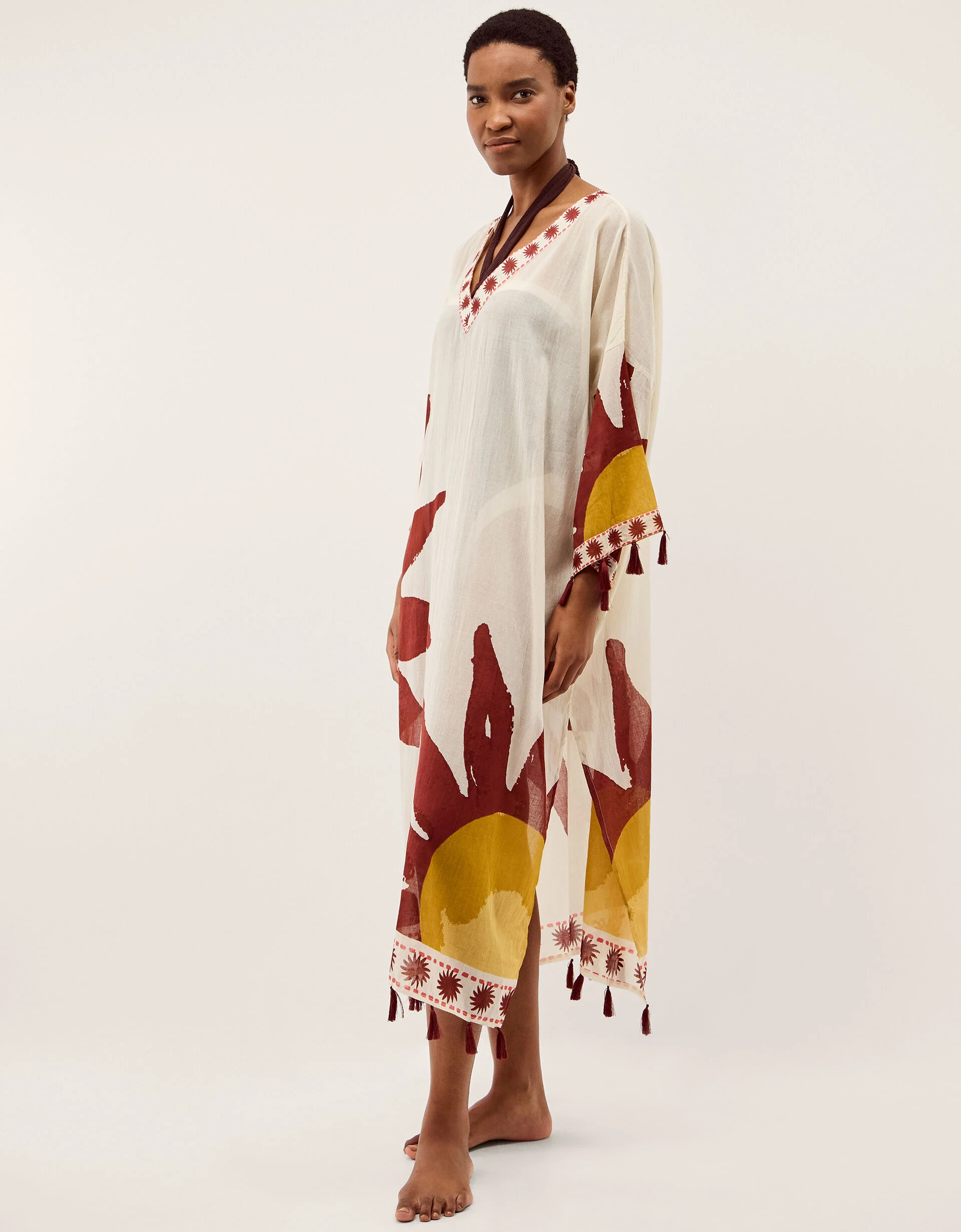 Anissa Sun Print Midi Kaftan | Monsoon (UK)
