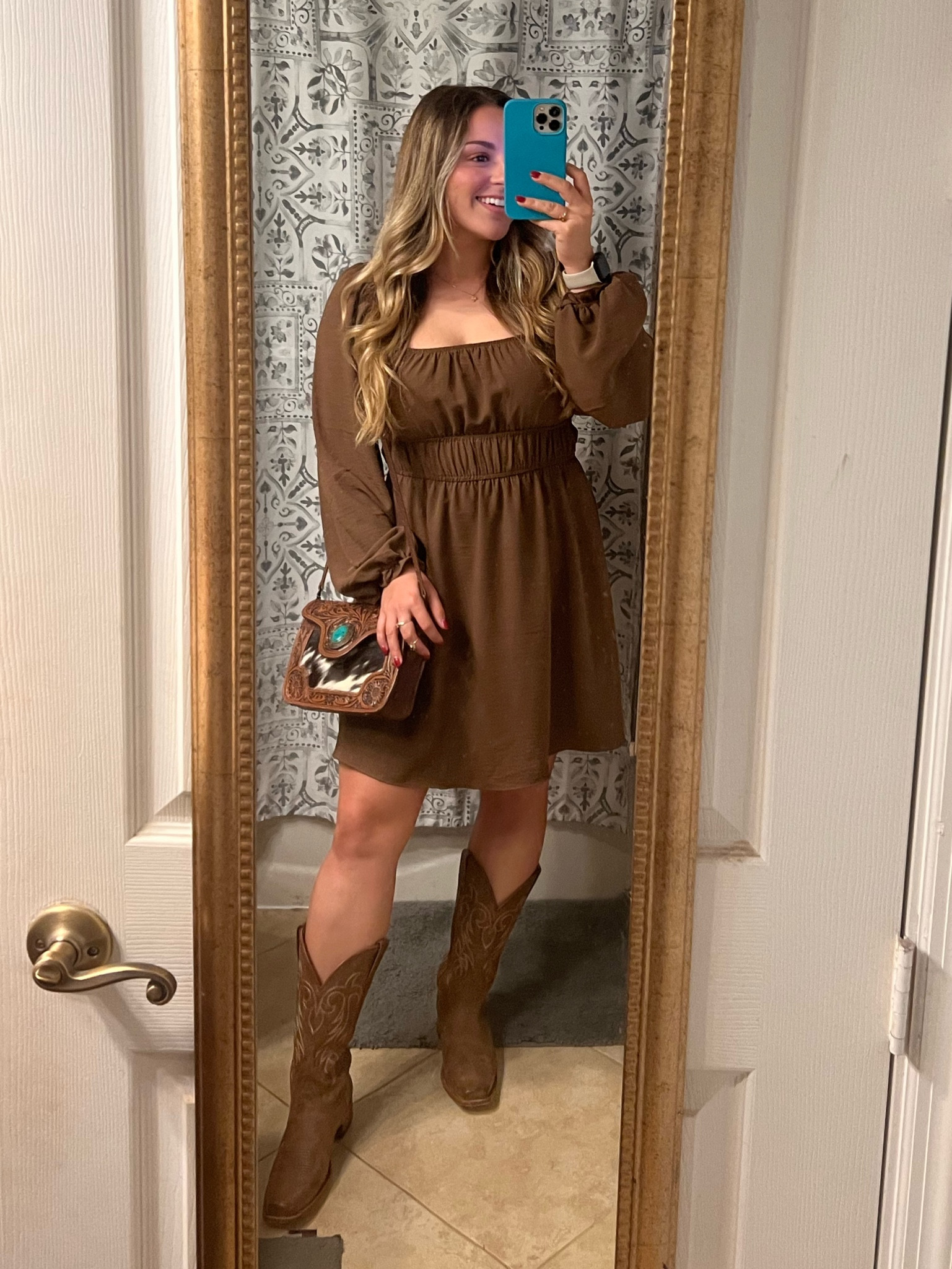 Fall casual outfit🍂🤎 love a monochromatic look (couldn’t find exact dress was from altard state linked a similar one)

#LTKSeasonal #LTKmidsize #LTKwedding