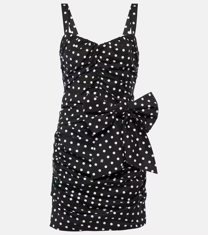 Dolce&Gabbana Polka-dot cotton-blend minidress | Mytheresa (US/CA)