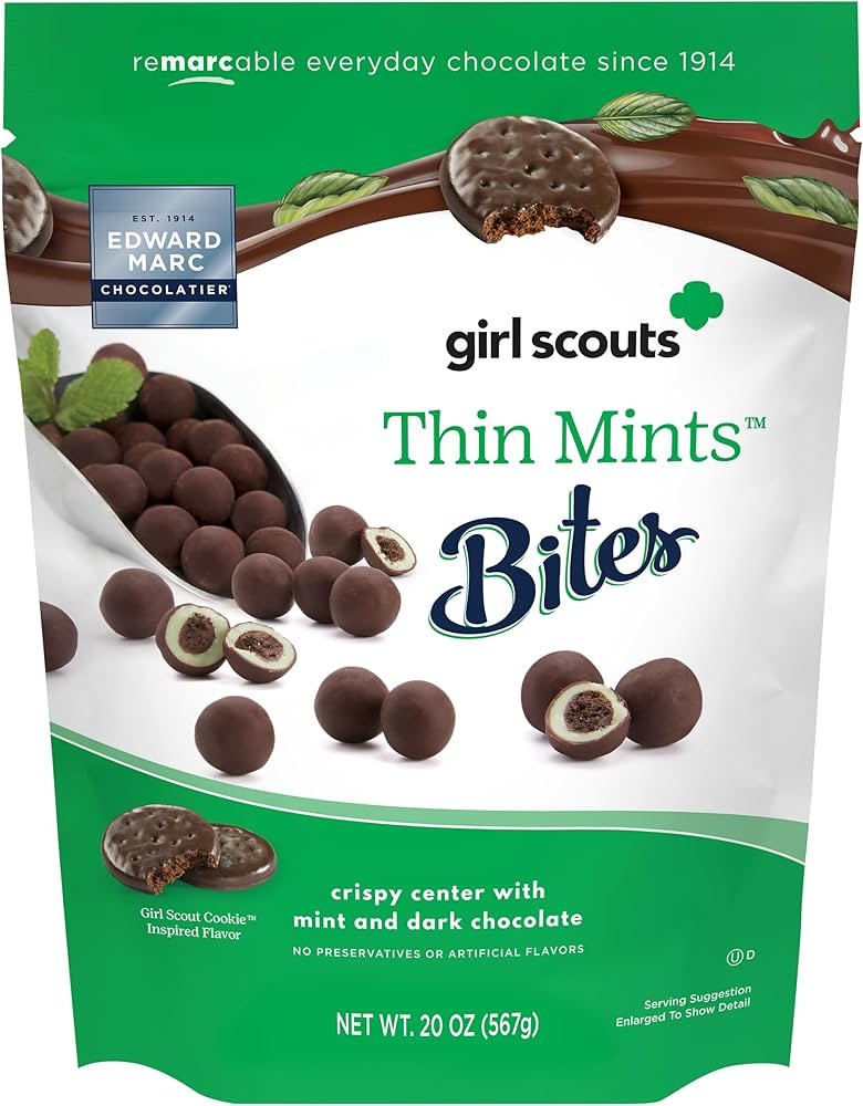 Edward Marc Thin Mint Bites, 20 oz – Girl Scouts-Inspired Mint Chocolate Cookie Bites, Giftable... | Amazon (US)