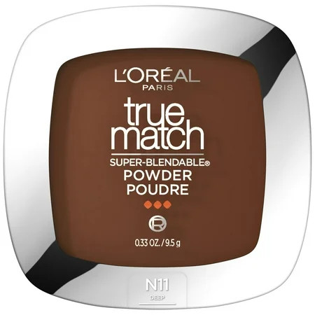 L'Oreal Paris True Match Powder Foundation Makeup, Oil Free, N11 Deep, 0.33 oz | Walmart (US)